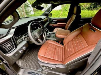 The Sierra Denali cabin is as comfortable and spacious as the truck’s price tag would have us expect.