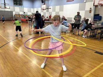 4 hula hoops at once. (Photo courtesy Brenda Thomas)