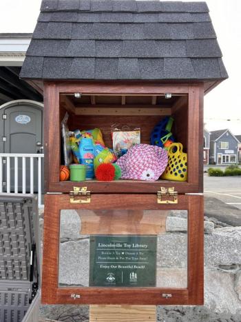 The new beach toy library. (Photo courtesy of the Lincolnville Improvement Association)