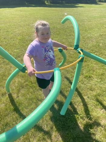 Aria Minoty plays Octopus Tag. (Photo courtesy Thomaston Grammar School)