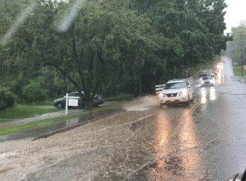 Route 1 heading north from Camden June 8 during a strong thunderstorm at approximately 2:30 p.m.