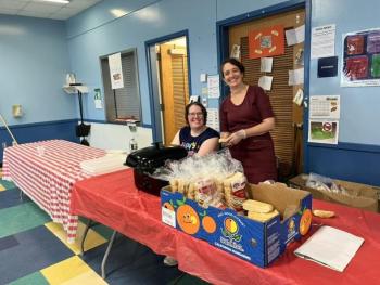 All smiles at the hot dog table. (Photo courtesy Brenda Thomas)