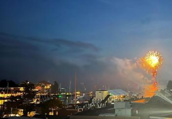 Fireworks, July 4, 2024, Camden Harbor. (Photo courtesy Holly Anderson)