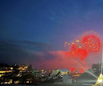 Fireworks, July 4, 2024, Camden Harbor. (Photo courtesy Holly Anderson)