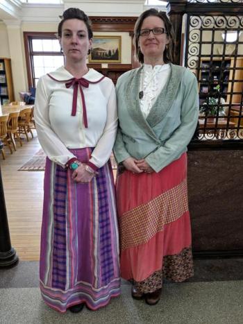 Librarians Blanchard and King. (Photo courtesy Rockland Public Library)