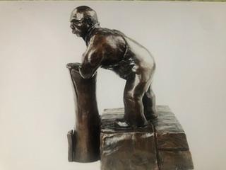Bill Jackson, "Looking Out", bronze. (Photo courtesy Arts In The Barn/ Cushing Historical Society)