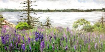 Carolyn Gabbe, "Pleasant Point", oil. (Photo courtesy Arts In The Barn/ Cushing Historical Society)