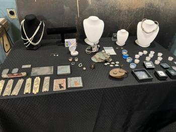 Some examples of the custom work and raw materials of Jordan Adam Designs. (Photo by Ed O’Brien)