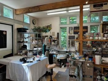 Sime van der Ven’s studio. (Photo by Ed O’Brien)