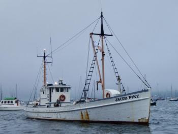 The Jacob Pike in Rockland Harbor, Aug. 8, 2008. (Photo courtesy Sumner Pike Rugh)