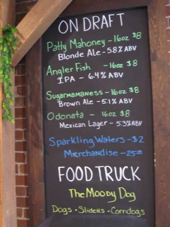 The menu board. Photo by Kay Stephens