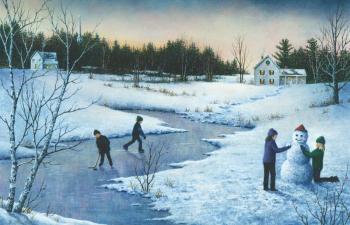 “Afternoon Play” by Jeannine Staples. (Photo courtesy Pine Tree Society)