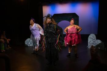 Lys Pearl-Ross, Veeva Banga and Margaret Brownlee in Beautiful Blackbird. (Photo courtesy Strand Theatre)