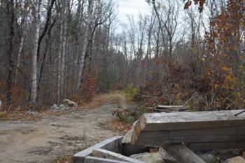 The only access for motor vehicles into the scene. (Photo by Sarah Thompson)