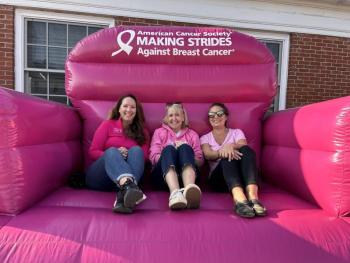 Amelia Grant, Chris Leary, and Jessica Graham at the Making Strides event. (Photo courtesy of Amelia Grant) 