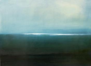 offshore, oil on birch, 20” x 24" by Susan Metzger. (Photo courtesy Triangle Gallery)