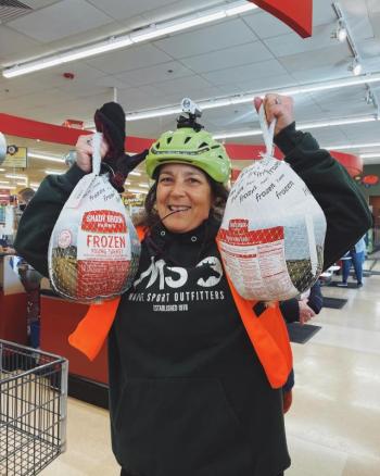 Theo during the Turkey Ride. (Photo courtesy Maine Sport Outfitters)