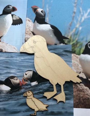 Wooden puffen craft. (Photo courtesy Maine Coastal Islands Visitor Center)