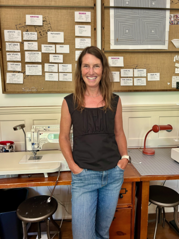Becky Johnson wearing FlatWear Clothing’s Tailored Tank design. (Photo courtesy FlatWear Clothing) Becky Johnson