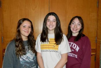Rachel Barbour, Abigail Kopishke, and Sadie Smith, Jr. Missing from the photo, Mohamedi Ngido. (Photo courtesy Lisa Genthner Gunn)