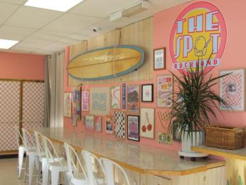 Interior of the new location of The Spot in Rockland. Photo by Kay Stephens