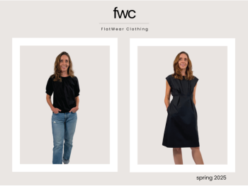 Little Black Top and Little Black Sun Dress - their first two designs available now on Kickstarter. (Photo courtesy FlatWear Clothing) FlatWear Clothing
