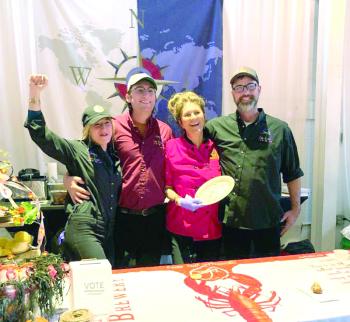The winners after announcement! Boothbay Craft Brewery Team post-event: from left, Sharon Fortune, Cody Mitchell, Lori Mitchell and Paul McGuire. Tancy Mitchell photo The winning Boothbay Craft Brewery Team.