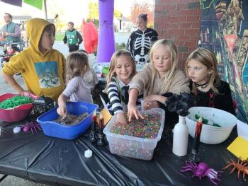 Enjoying slime. (Photo courtesy Brenda Thomas)