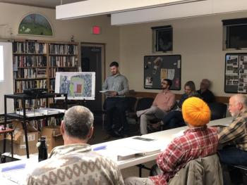 Gorrill Palmer presents an application to the Washington Planning Board on Nov. 12 (Sarah Masters photo)
