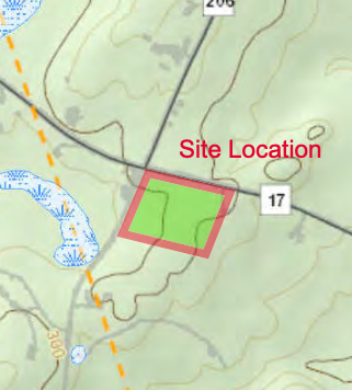 Map view of the location for proposed Dollar General store