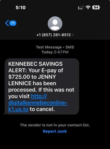 Thomaston, Maine Police Dept. scam alert