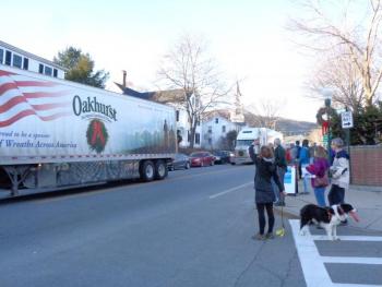 Wreaths Across America travels through Camden on Sunday, Dec. 6, 2015. (Photo by Sarah Thompson)