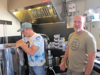 Brandon Allen and Todd Boynton in the back room. Photo by Kay Stephens