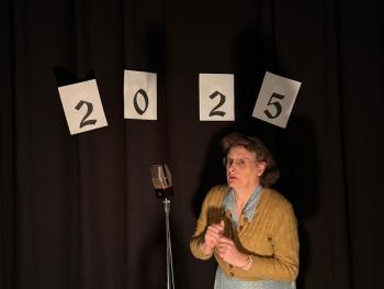 Strand Theatre House Manager Liz McLeod contemplates 2025. (Photo courtesy Strand Theatre)