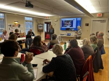 Senior College students learn about gardening. (Photo by Senior College member Deb Douthart)