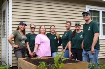 Maine Foodscapes. (L to R): Ali Mediate, Arica Webster, Brenda, Sydney Walton, Meg Palmer, Allison Graham, Joe Reardon. (Photo courtesy Saco & Biddeford Savings Institution) Maine Foodscapes. (L to R): Ali Mediate, Arica Webster, Brenda, Sydney Walton, Meg Palmer, Allison Graham, Joe Reardon. (Photo courtesy Saco & Biddeford Savings Institution)
