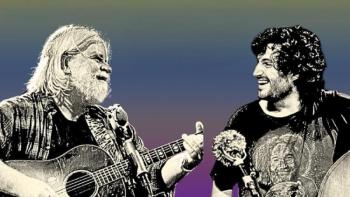 Vince Herman and Sam Grisman. (Permission for use of image granted to the Waldo Theatre by the artist)