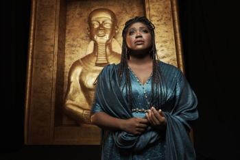 Angel Blue in the title role of Verdi's "Aida." (Photo by Paola Kudacki / Met Opera)   