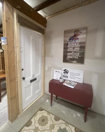 The public is invited to visit the memorial and sign and pay tribute to President Carter and his enduring impact. The memorial will remain on display inside Midcoast Habitat ReStore. (Photo courtesy Midcoast Habitat for Humanity)