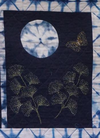 My take on Japanese Fabric Art by Jane Hann Morey. (Permission for photo use granted to Rockport Public Library)