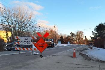 As of 4 p.m., Route 1 remains closed from Perkins Road in Belfast to Rocky Road in Northport. (photo by Erica Thoms)