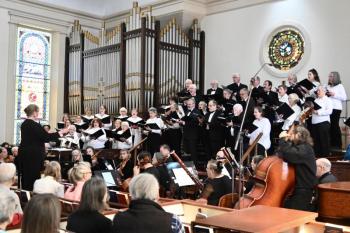 Sheepscot Chorus in concert in April 2024. (Photo by Bob Crink)