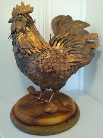 Copper rooster by G. Bion Richards. (Photo courtesy Rockport Public Library)