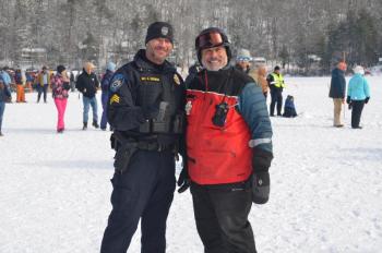 Camden Police Officer Allen Weaver and Camden Harbor Master Steve Pixley. (Photo by Lynda Clancy) (Photo by Lynda Clancy)