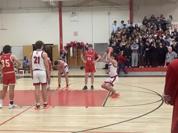 CHRHS Boys Varsity Basketball vs. Cony High School, Jan. 31, 2025 (Photo by Eric Lear)