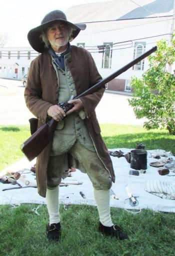 Paul Daiute, late of Hallowell, represents a Maine militia man. (Photo courtesy Lincoln County Historical Association)