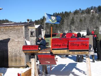 Sleds ready and rarin' to go. Photo by Kay Stephens
