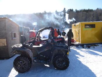 "Hey, can I get a ride back over the ice?" Photo by Kay Stephens