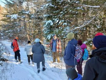 A winter walk at Merryspring. (Photo courtesy Merryspring Nature Center)