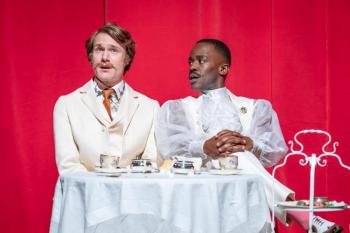 Hugh Skinner and Ncuti Gatwa in The Importance of Being Earnest. (Photo courtesy Strand Theatre)